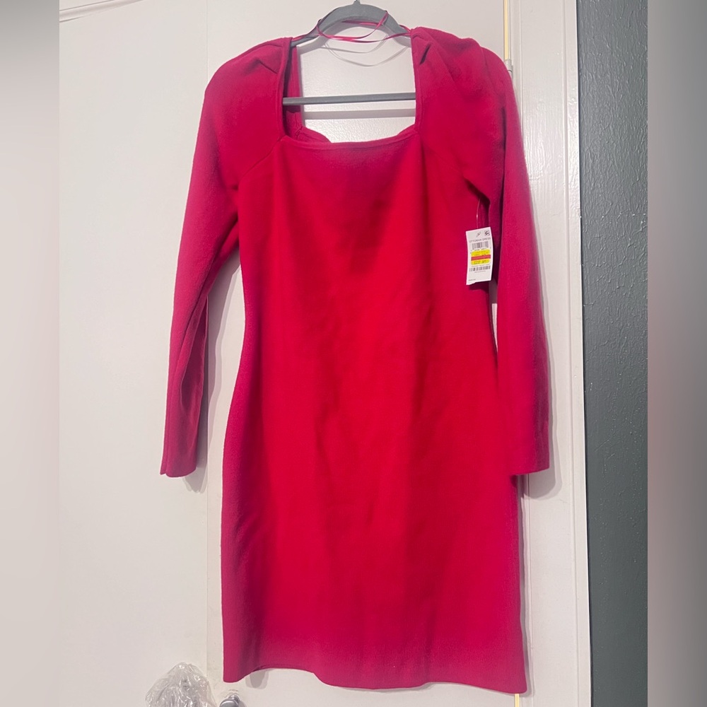 Red mini dress